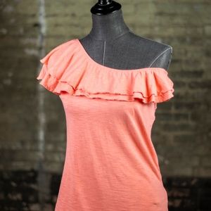 Lilly Pulitzer Coral One Shoulder Top